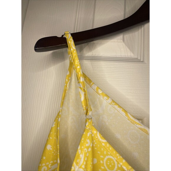 TECREW Yellow Tile Print Cami Top | Size L Summer Boho Festival Tank - Picture 5 of 6